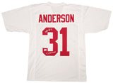 ALABAMA WILL ANDERSON AUTOGRAPHED WHITE JERSEY TERMINATOR BECKETT WITNESS 209475