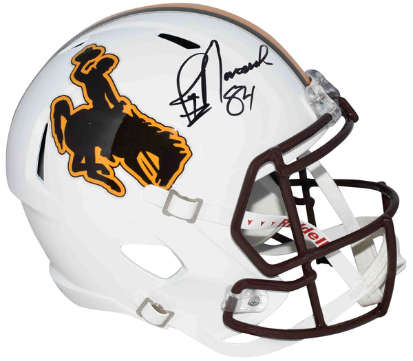 JAY NOVACEK AUTOGRAPHED WYOMING COWBOYS FULL SIZE SPEED HELMET BECKETT