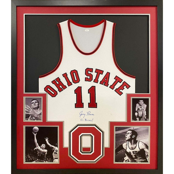 Jerry Lucas Autographed Signed Framed Ohio State Jersey JSA