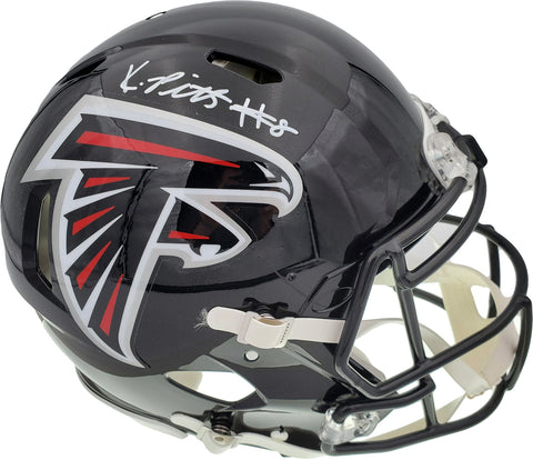 KYLE PITTS AUTOGRAPHED FALCONS BLACK FULL SIZE AUTHENTIC HELMET BECKETT 194411