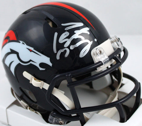 Peyton Manning Autographed Denver Broncos Speed Mini Helmet-Fanatics *Silver