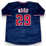 James Wood Autographed SIGNED Jersey - Navy - Beckett Authenticated