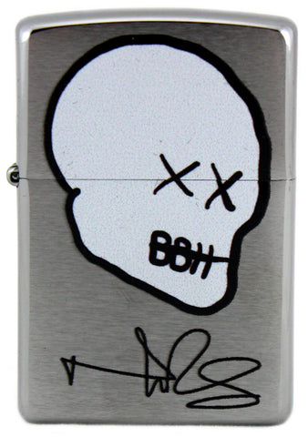 Norman Reedus Exclusive Zippo Lighter with BBH Logo - Chrome - White Logo