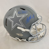 TROY AIKMAN & EMMITT SMITH SIGNED DALLAS COWBOYS SLATE SPEED AUTHENTIC HELMET