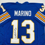 Autographed/Signed Dan Marino Pittsburgh Blue College Football Jersey JSA COA