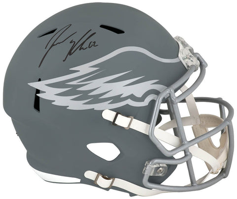 Jason Kelce Signed Eagles SLATE Riddell Full Size Replica Helmet -(SCHWARTZ COA)