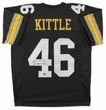 Iowa George Kittle Authentic Signed Black Pro Style Jersey BAS Witnessed