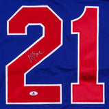 Mike Eruzione Signed Team USA "Miracle on Ice" Jersey (Beckett COA) Team Captain