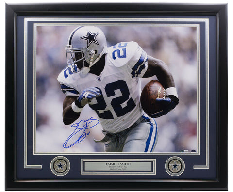 Emmitt Smith Signed Framed 16x20 Dallas Cowboys Photo BAS WS41152