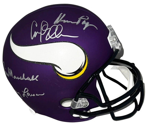 ALAN PAGE CARL ELLER MARSHALL LARSEN SIGNED VIKINGS PURPLE PEOPLE EATERS HELMET