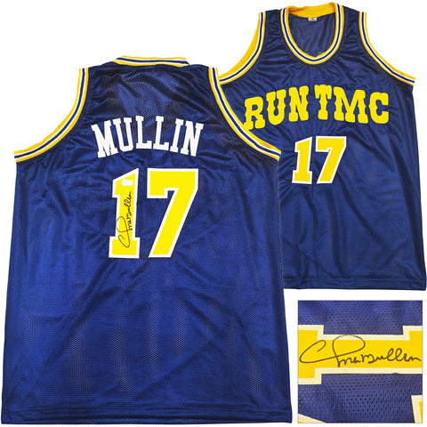 WARRIORS CHRIS MULLIN AUTOGRAPHED SIGNED BLUE JERSEY BECKETT WITNESS 232591