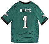 Jalen Hurts Philadelphia Eagles Signed Midnight Green Nike Game Jersey BAS