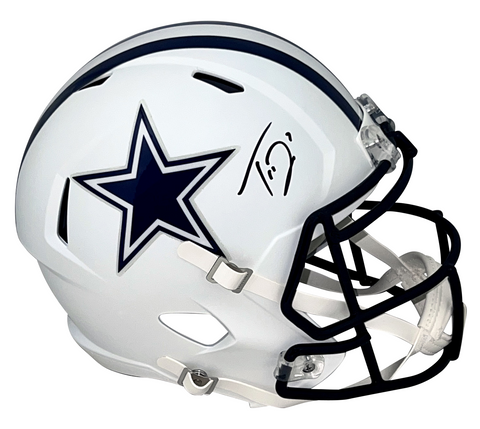 TREVON DIGGS AUTOGRAPHED DALLAS COWBOYS FLAT WHITE FULL SIZE HELMET BECKETT