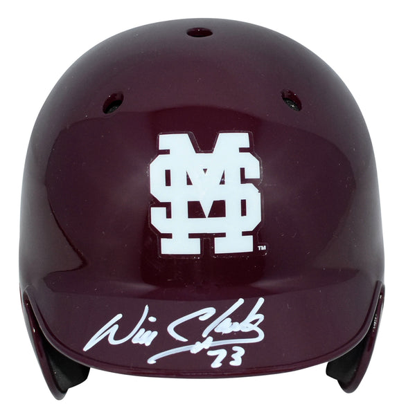 WILL CLARK SIGNED MISSISSIPPI STATE BULLDOGS BASEBALL MINI HELMET COA