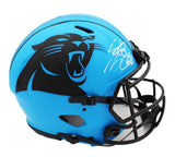 Steve Smith Sr Signed Panthers Speed Authentic Rave Helmet "Agent 89" Insc