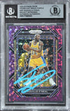 Lakers Shaquille O'Neal Signed 2022 Panini Prizms FB Purple #297 Card BAS Slab