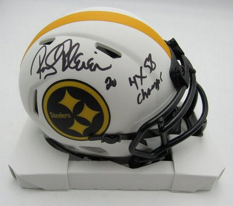 Rocky Bleier HOF Signed/Inscr Mini Eclipse Helmet Steelers Becket Witness 191561