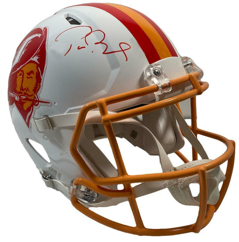 TOM BRADY Autographed Buccaneers Throwback Speed Authentic Helmet FANATICS