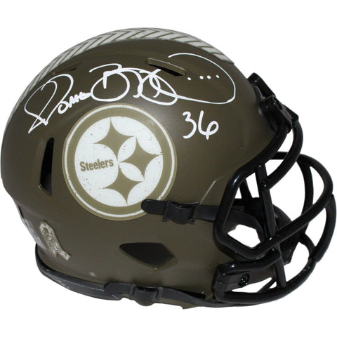 Jerome Bettis Autographed Pittsburgh Steelers 22 Salute Mini Helmet BAS 42218