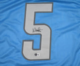 David Montgomery Autographed Blue Pro Style Jersey - Beckett W Hologram *Black