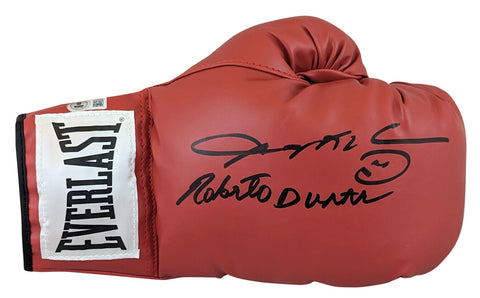 Sugar Ray Leonard & Roberto Duran Signed Red Right Hand Everlast Glove BAS Wit