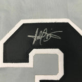 Autographed/Signed HAROLD BAINES Chicago Grey Baseball Jersey Beckett BAS COA