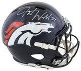 Broncos Javonte Williams Signed Full Size Speed Rep Helmet W/ Case BAS Witnessed