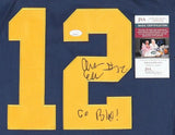 Chris Evans Signed Michigan Wolverines Nike Jersey Inscribed Go Blue! (JSA COA)