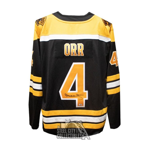 Bobby Orr Autographed Boston Black Fanatics Hockey Jersey - Fanatics