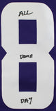 Vikings Adrian Peterson "All Damn Day" Signed Purple Nike Game Jersey BAS Wit