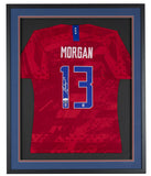 Alex Morgan Signed Framed Red USA Nike Size Soccer Jersey JSA