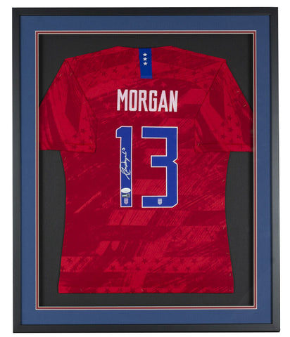 Alex Morgan Signed Framed Red USA Nike Size Soccer Jersey JSA