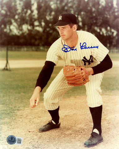 Don Larsen Autographed/Signed New York Yankees 8x10 Photo BAS 45138