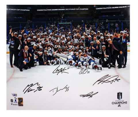 COLORADO AVALANCHE Multi-Signed 16" x 20" SC Photo (MAKAR) FANATICS LE 100