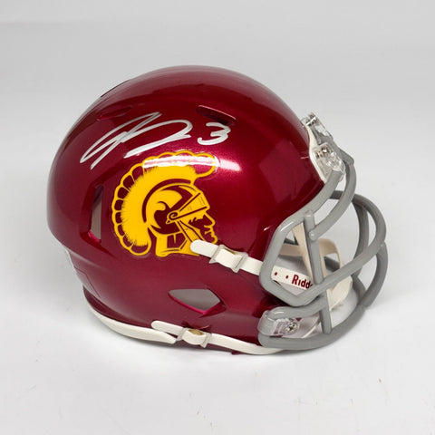 JORDAN ADDISON AUTOGRAPHED SIGNED USC TROJANS MINI HELMET BECKETT VIKINGS
