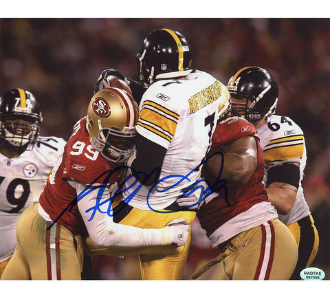 Aldon Smith Signed San Francisco 49ers Unframed 8x10 NFL Photo - Sacking Roethli