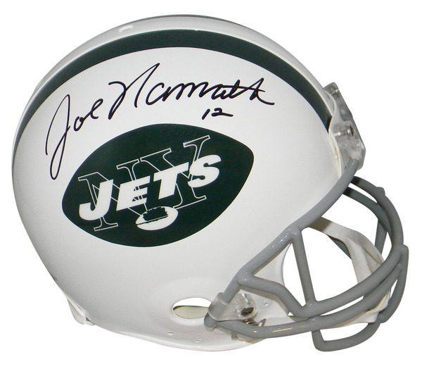 JOE NAMATH SIGNED NEW YORK JETS FULL SIZE AUTHENTIC PROLINE HELMET BECKETT