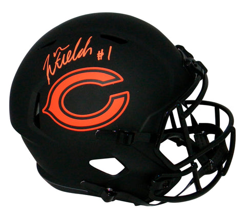 JUSTIN FIELDS AUTOGRAPHED SIGNED CHICAGO BEARS ECLIPSE FULL SIZE HELMET BECKETT