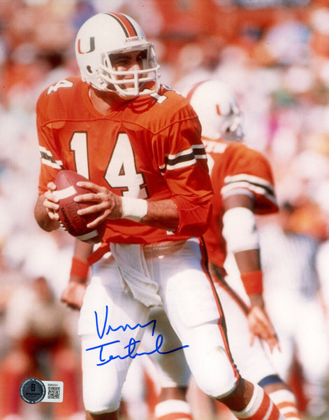 Vinny Testaverde Autographed Miami Hurricanes 8x10 Photo Beckett 47250