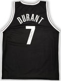 BROOKLYN NETS KEVIN DURANT AUTOGRAPHED BLACK JERSEY BECKETT BAS WITNESS 215772