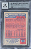 Oilers Warren Moon "HOF 06" Signed 1985 Topps #251 Rookie Auto 10! BAS Slabbed