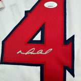 Autographed/Signed Mike Napoli Los Angeles LA Anaheim White Jersey JSA COA