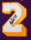 Magic Johnson Signed Lakers Purple Mitchell & Ness HWC Swingman Jsy-BeckettWHolo