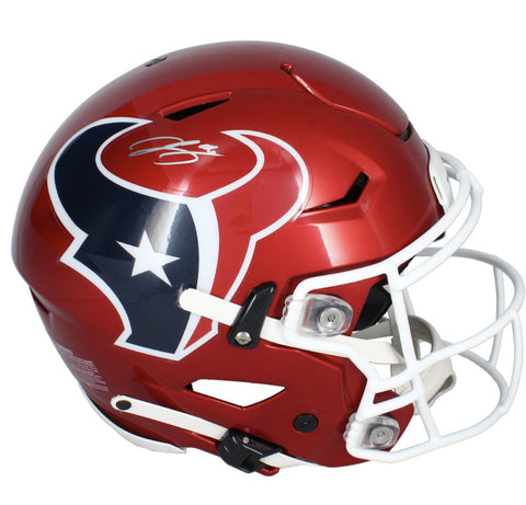 Dalton Schultz Autographed Texans Flash Authentic Speedflex Helmet Beckett