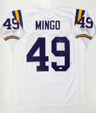 Barkevious Mingo Signed White College Style Jersey w/ 1st Round Pick- JSA Auth