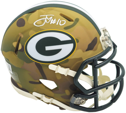 JORDAN LOVE AUTOGRAPHED SIGNED PACKERS CAMO MINI HELMET BECKETT WITNESS 232822