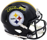 DARNELL WASHINGTON AUTOGRAPHED STEELERS BLACK MINI HELMET BECKETT WITNESS 216802