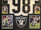 FRAMED LAS VEGAS RAIDERS MAXX CROSBY AUTOGRAPHED SIGNED JERSEY JSA COA