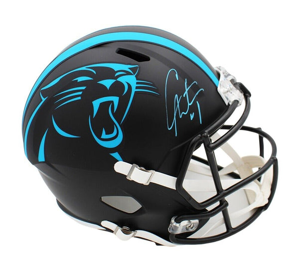 Cam Newton Signed Carolina Panthers Speed Full Size Alternate Black NFL Helmet