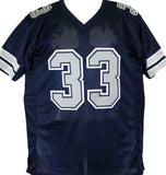 Tony Dorsett Autographed Blue Pro Style Jersey w/5 Stats- Beckett W Hologram